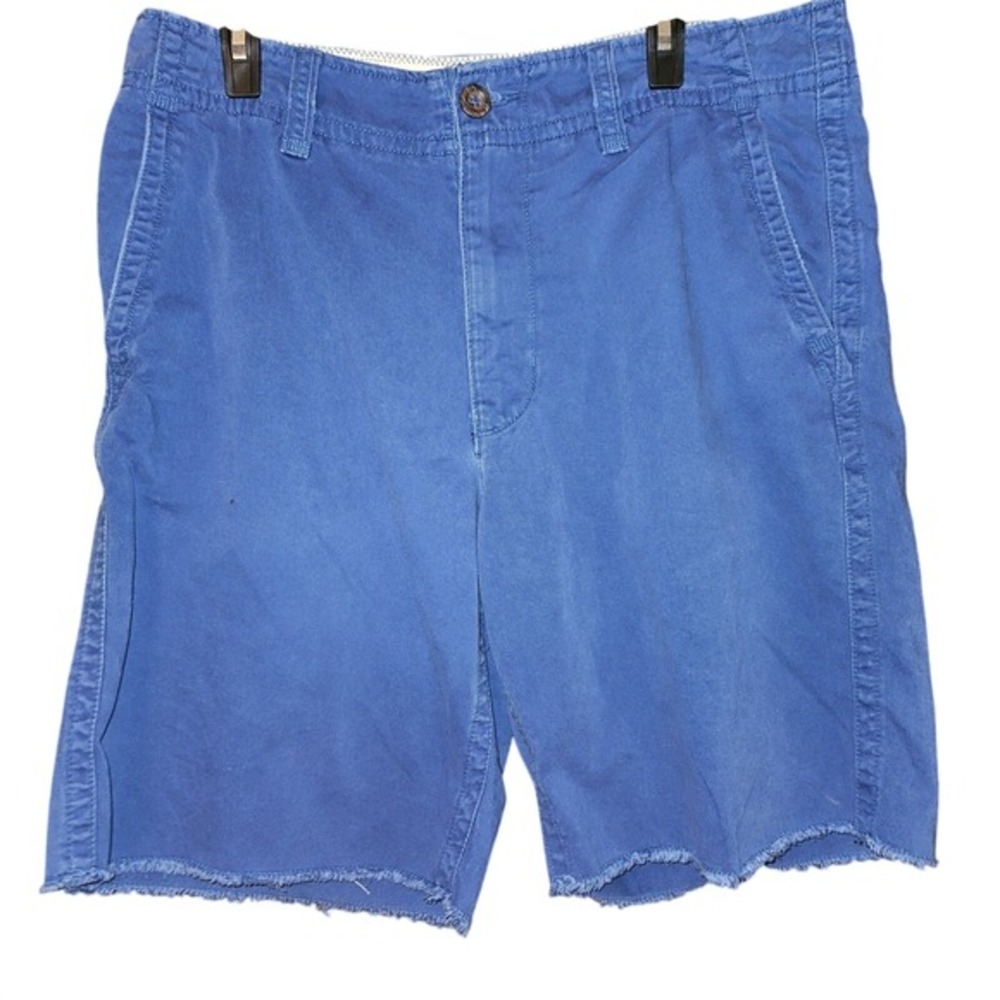 American Eagle Men's Blue Flat Front Shorts 34W Casual Chino Summer Style